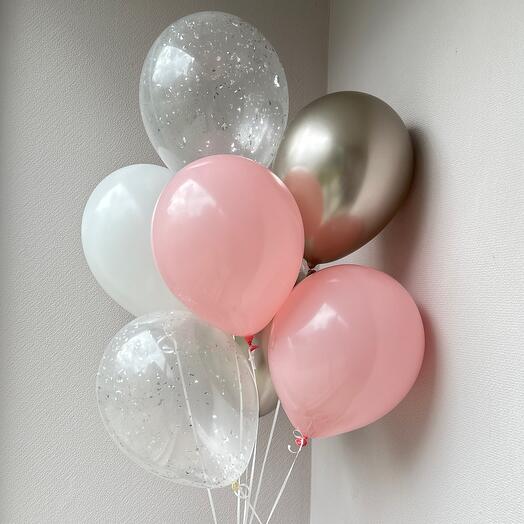 Нежные шары для любимой девушки 7шт