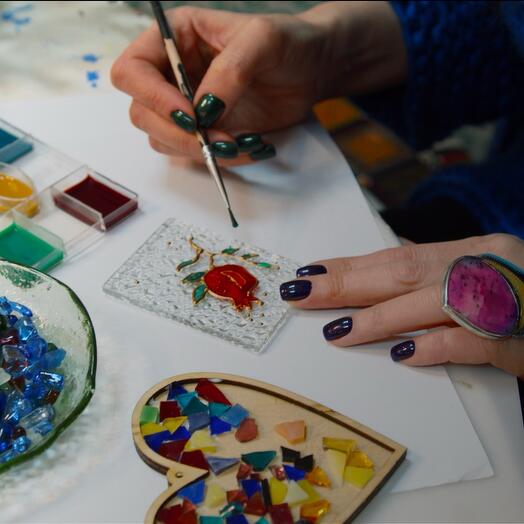 Витражная роспись или Мозаика | Stained glass painting mosaics