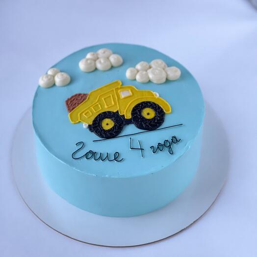 Торт бенто-макси 1 кг с машиной, на день рождения ребёнку