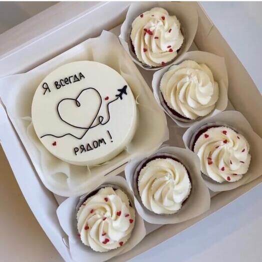 Бенто торт и капкейки 5шт