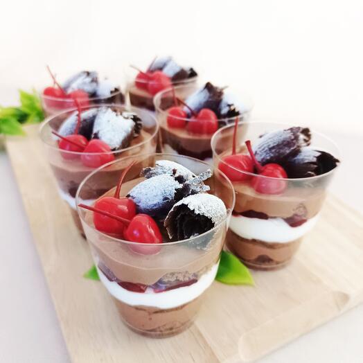 Торт в стакане "Чёрный лес" 6 шт. Торт Блэк Форест