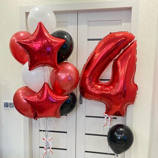 Фонтан с цифрой на день рождения