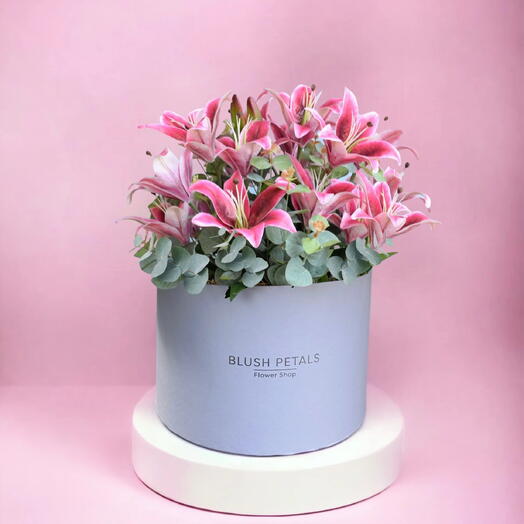 Untouchable Box Of Pink Lilies