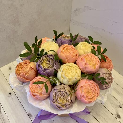 Букет «Пионы шоколадные»