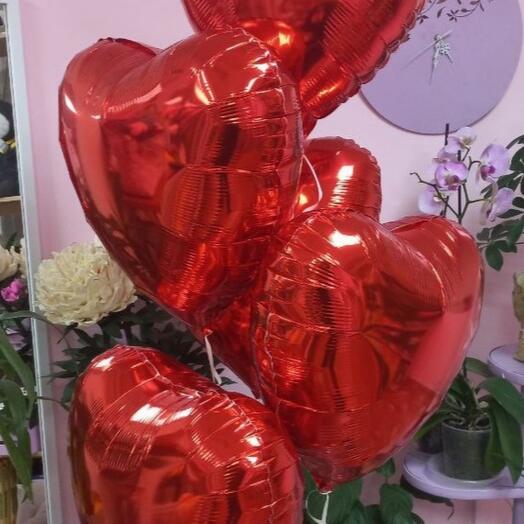 5 фольгированных шаров ♥