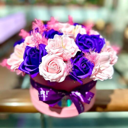 Purple Blush Soap Flower Box