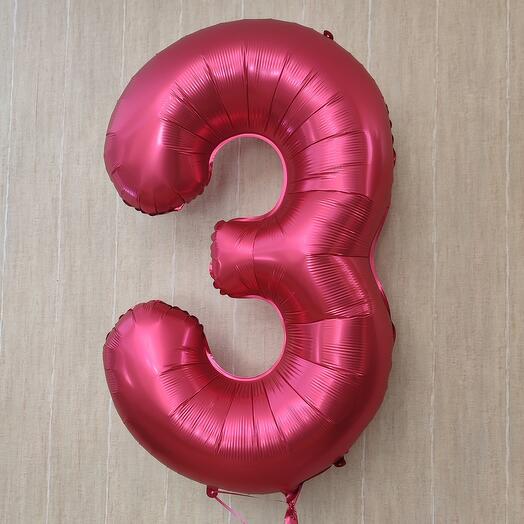 Цифра красная метровая