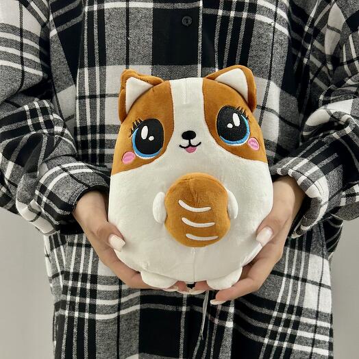 Мягкая игрушка корги с батоном