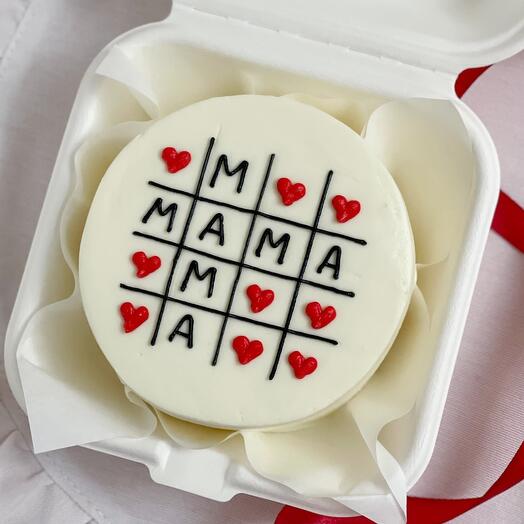 Бенто торт с надписью "МАМА", на 8 марта