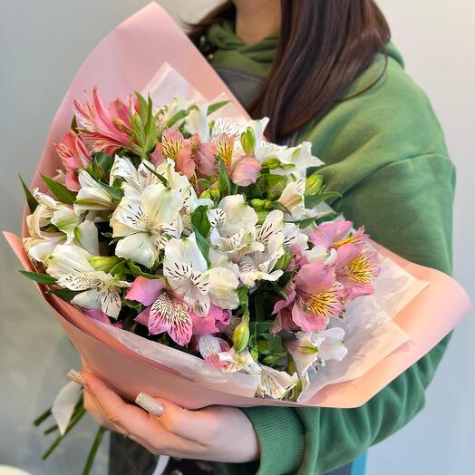 💐Монобукет "Прелестной"/альстромерия/Цветы Уфа/Цветы в Уфе/Доставка цветов Уфа