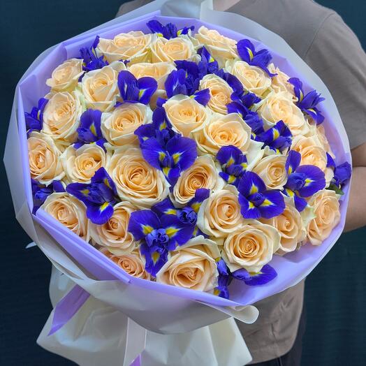Ирис с розами 🌹