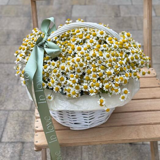 Корзина с ромашками💛