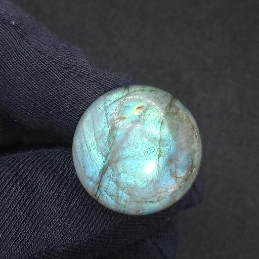 Кольцо (21) из лабрадорита, круглое, ручной работы, d=21mm