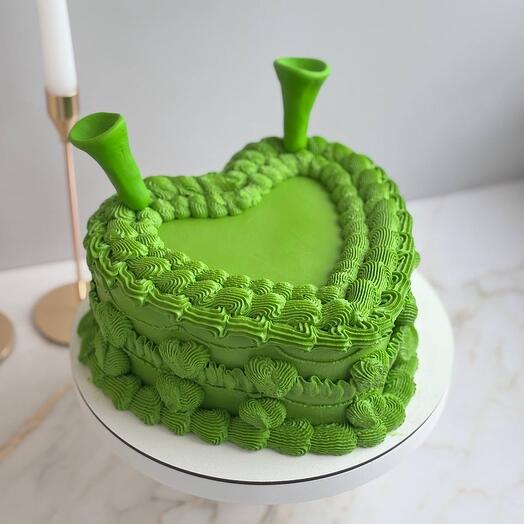 Торт сердце зеленый 💚