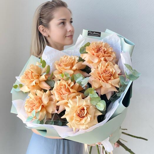 Персиковые французские розы 🧡 М