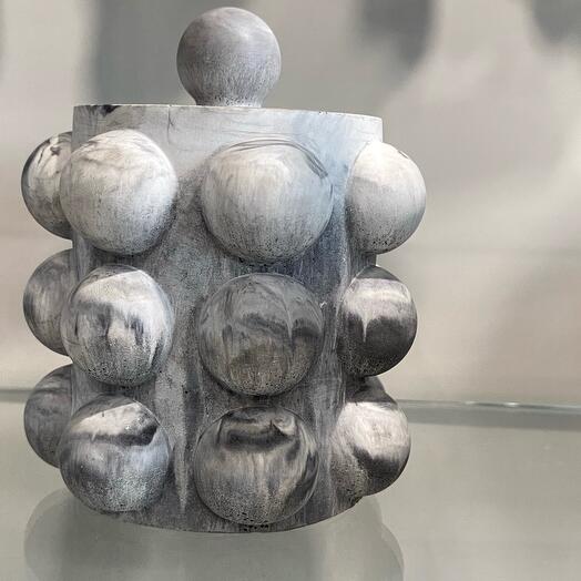 Шкатулка "кружок" серая