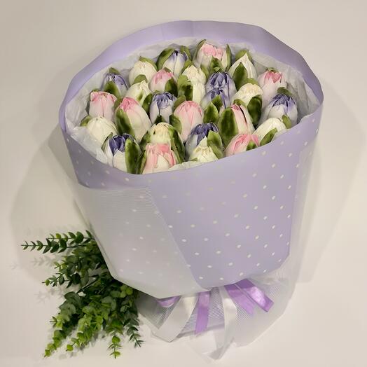 Букет из зефирных цветов