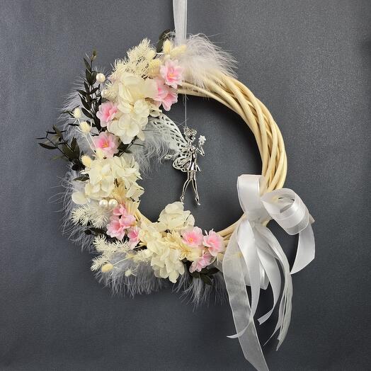 A wreath for a photo shoot and decor