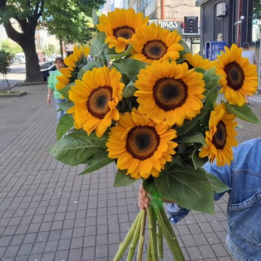 A bouquet of sunflowers