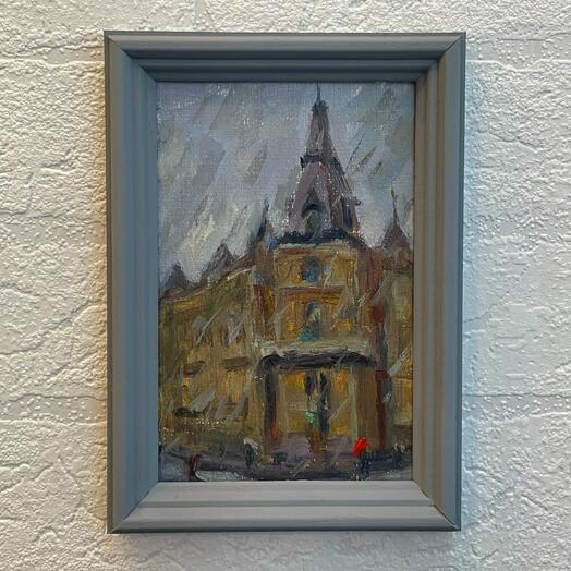 Картина маслом в раме «Дом офицеров»