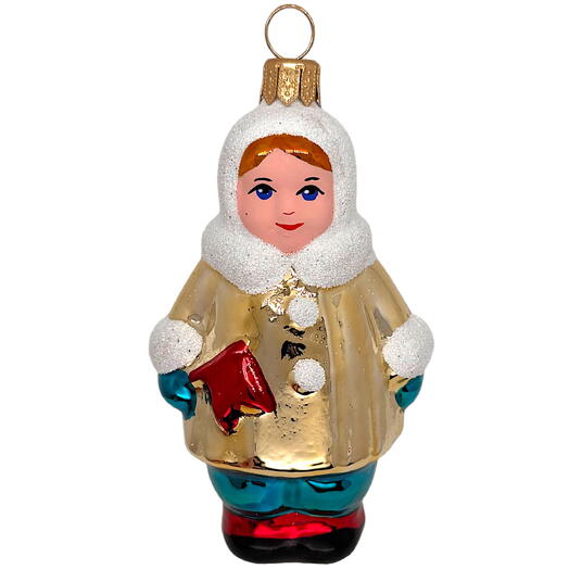 Ёлочная игрушка "Девочка с флажком" (Ёлочка)