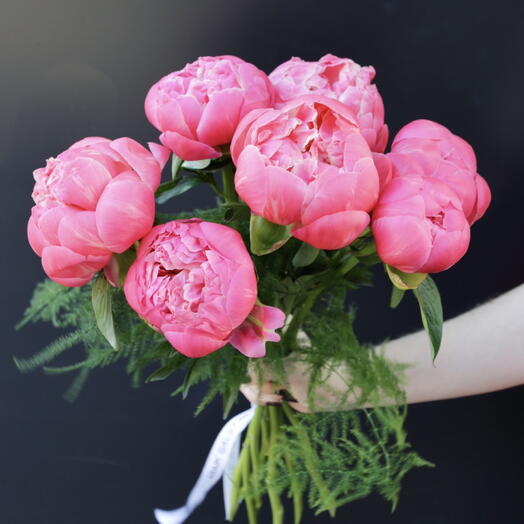 Ramo de 7 Peonias Rosa