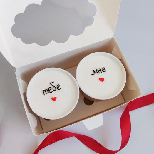 Набор пирожных в стакане, cake to go, 2 шт