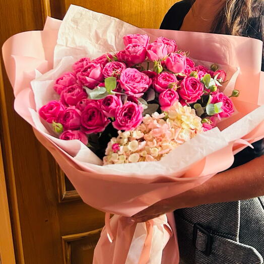 Кустовые пионовидные розы * букет 🌺