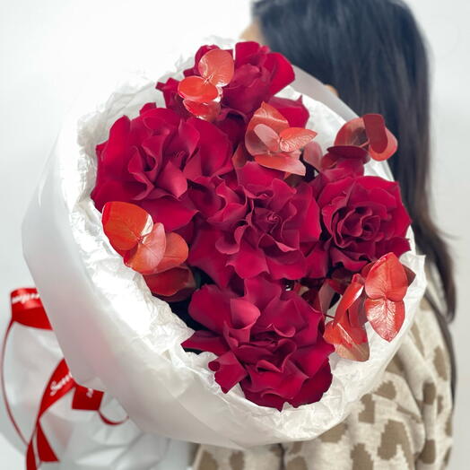 French red roses 5 pcs