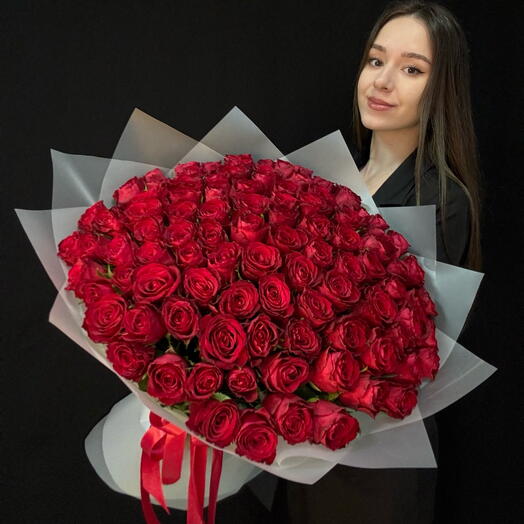 Букет 101 красная роза  (мб 281)