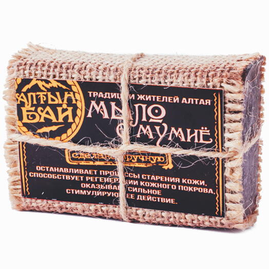 Мыло натуральное ручной работы С МУМИЁ антивозрастное, 80 гр