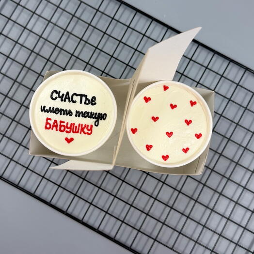 Бенто-торт в стакане для бабушки любимой