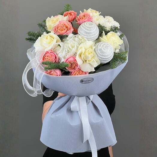 Цветы Букет Art Flowers Персиковая Вуаль