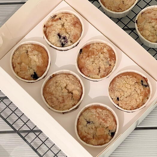 Маффины с лимоном и черникой в наборе 6 штук