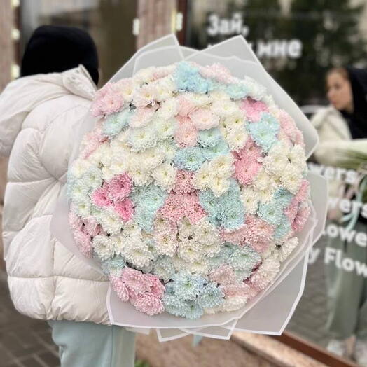 Букет из 51 кустовой хризантемы