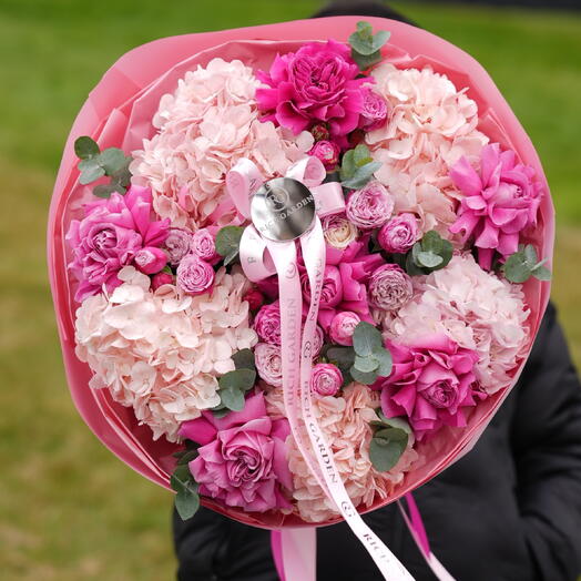 Розовый микс букет 💐