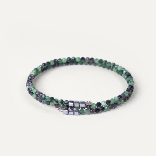 Браслет Ирис Цоизит Rh+ 19 см (BRA1100)