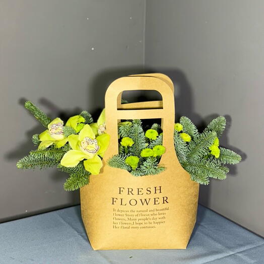 Сумочка с нобилисом и орхидеей