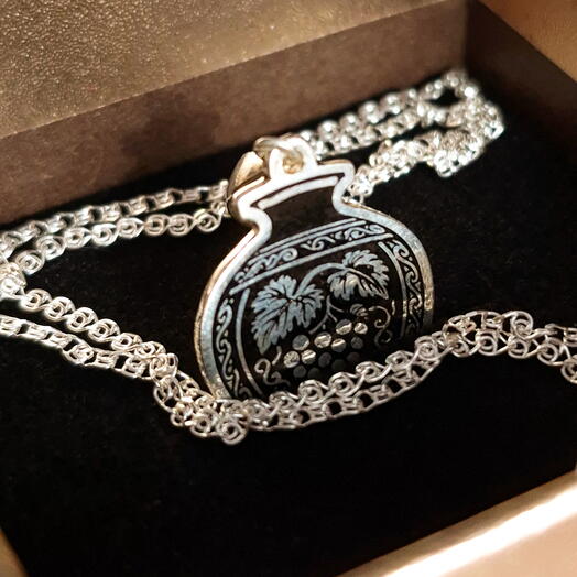 Silver Qvevri Pendant with chain