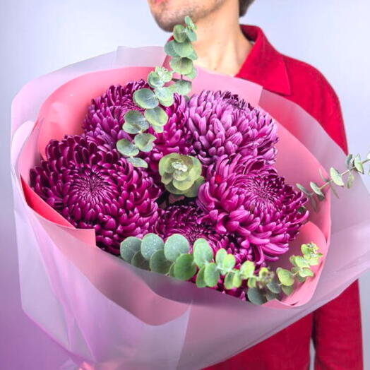 Букет, Хризантема Бигуди 5 шт