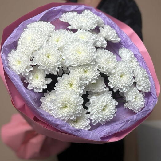 Букет из 5 кустовых хризантем Алтай
