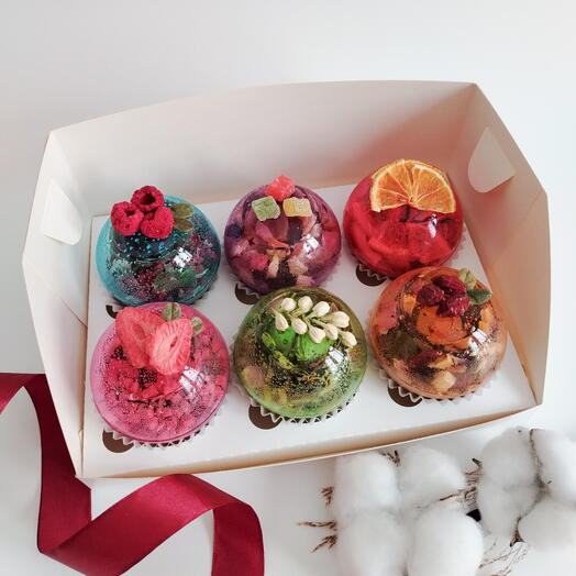 Подарочный набор "Сфера" . Большие чайные бомбочки 6шт