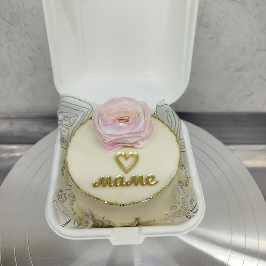 Бенто торт маме с розой
