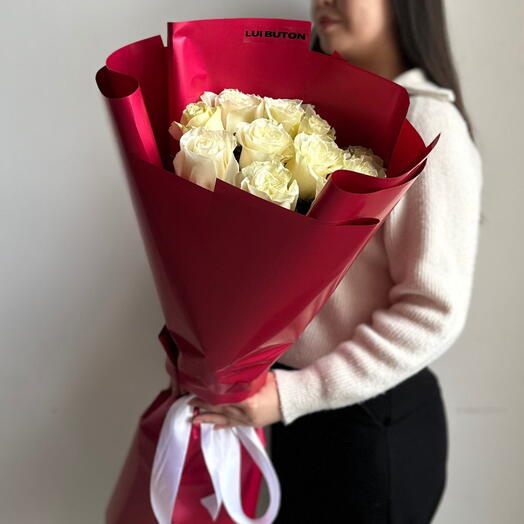 Букет "11 белых метровых роз"