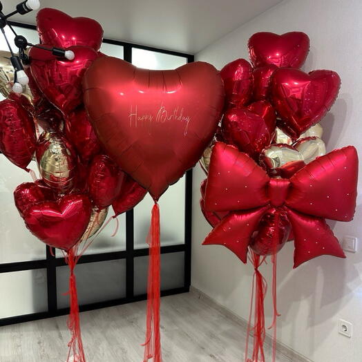 Сет Heart «Сердце гигант, две связка сердец и фигура»