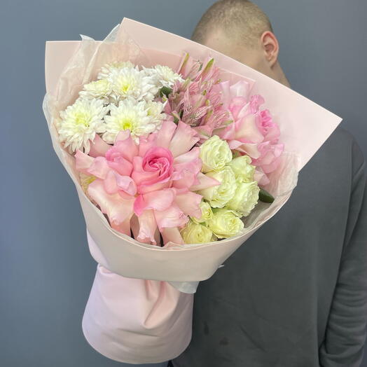 Нежный букет с французской розой 🌸