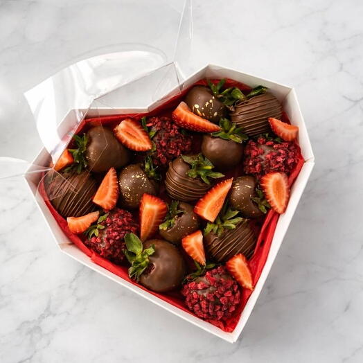 Шоколадқа батқан құлпынай-15дана