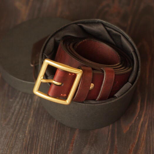 Ремень ручной работы из натуральной кожи для мужчины