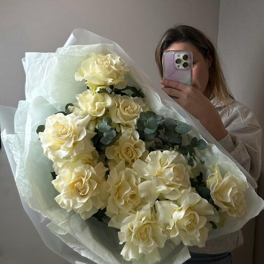 Букет французских роз «Нежное утро»