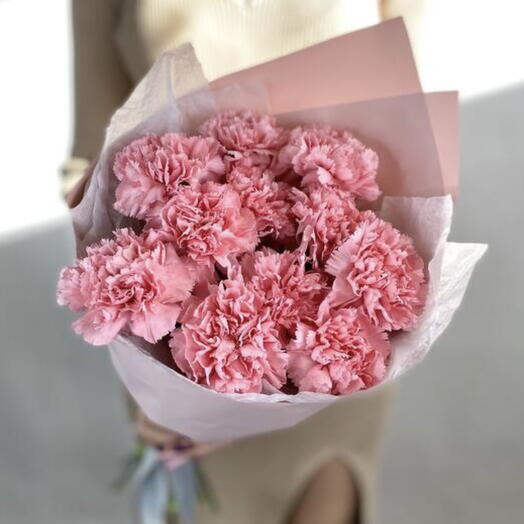 🌸 Букет из 11 розовых диантусов/ хит 🪷